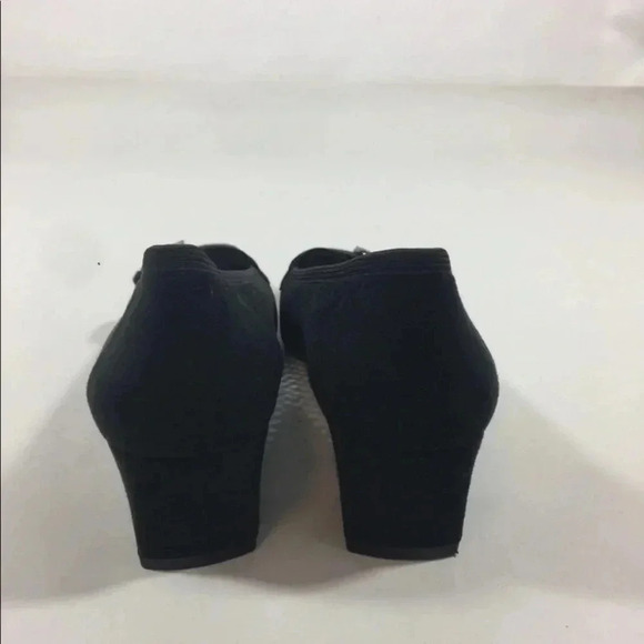 Stuart Weiztman Black Suede Loafer Heels - Picture 5 of 8